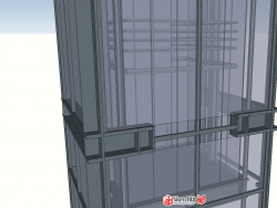 干净简单的商业电梯模型