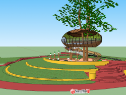 景观树屋模型