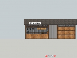 日式小木屋餐馆模型