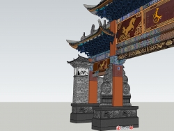 金马坊传统斗拱榫卯结构建筑