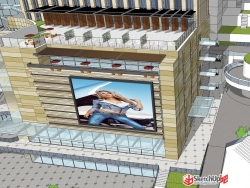 商业综合体酒店住宅建筑规划设计SU模型下载