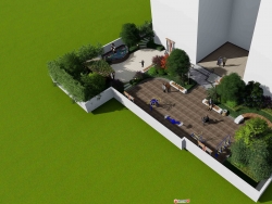 屋顶花园景观规划设计SU模型下载