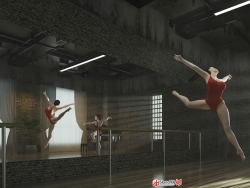 【Thea 2.1】芳华——一个舞蹈教室的渲染练习