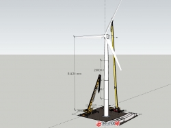 风力发电机组吊装示意图