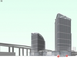 上海某商办地块五里河方案精细模型
