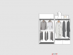 全品类连锁店空间道具样式-家居服标准高柜