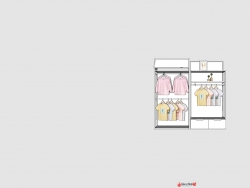 全品类连锁店空间道具样式-儿童家居服标准高柜