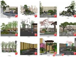 【合集】精致的中式、日式元素的庭院景观
