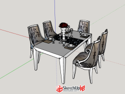桌椅组合模型