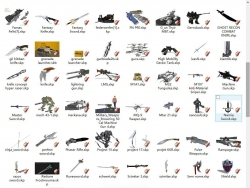 收集的一些武器模型