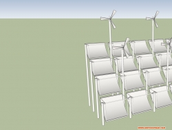 自制太阳能集热器模型。绿色建筑专用。