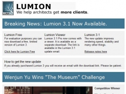 今天发布了 Lumion 3.1 更新版本