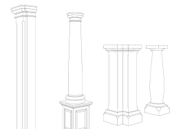 几个简单的室内柱子模型及在项目中的应用