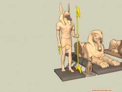 古埃及著名雕像模型