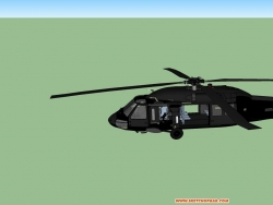黑鹰直升机高精模型