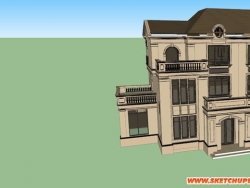 3Ds格式减化的法式别墅