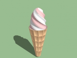 奶油草莓口味的冰淇淋