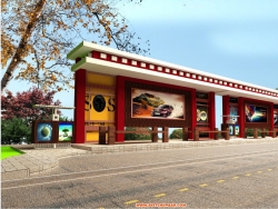 几张藏式公交站台