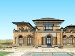 一个豪宅府邸项目方案模型
