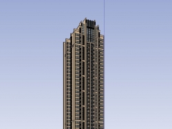 高层住宅模型artdeco