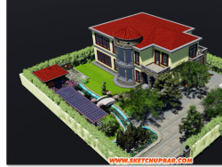 庭院设计提供SketchUp模型下载