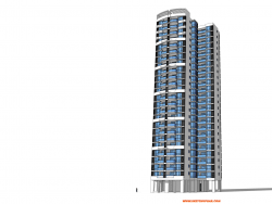 一个简约的一线江景住宅建筑设计带SketchUp模型下载分享