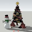 圣诞狂欢雪人+圣诞树