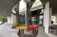 彩色环树景观凳子