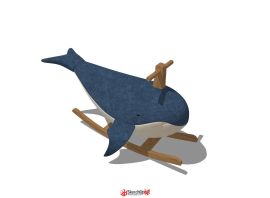 现代儿童木马鲸鱼摇椅