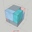 关于棱长30cm的立方体盒子，最多能装多少个长宽高分别为2...