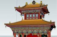 藏式黄教寺庙建筑牌坊