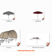 实用的高质量户外配景小品-阳伞模型31个（打包下载）