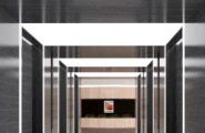 一组电梯厅的材质、灯光布置的推敲