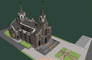一个教堂设计（附SU精细模型）