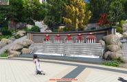 中式水景墙酒坛