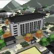 中医院SU模型新中式医院规划建筑设计