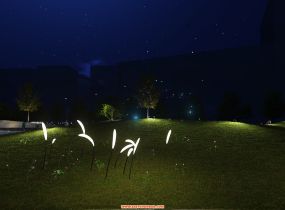 lumion夜景用落叶特效模拟萤火虫的尝试-1