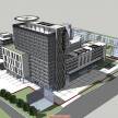 大型综合医院SU模型下载现代医疗建筑总体规划