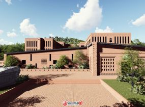 白求恩纪念馆设计 sketchup模型及lumion视频 红砖厂房改造设计-1