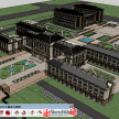 欧式学校教学楼建筑方案SU模型下载