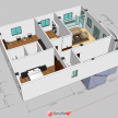 SketchUp自建房屋平面结构图