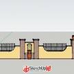 围墙 模型照着图片 建的