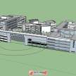 杭州一个大学的建筑模型