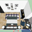 一个简欧风格的卧室模型