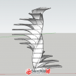 【悬赏建模】这个木制螺旋楼梯如何建模？