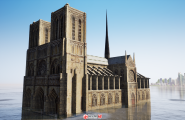 TM渲染测试建筑—巴黎圣母院