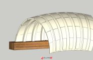 【悬赏建模·第21期】曲面遮阳亭如何SketchUp建模？