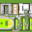 一个朴素的衡阳市华新实验中学学校建筑设计SU模型下载