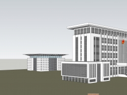 某市行政办公主楼（附送一办公楼模型）