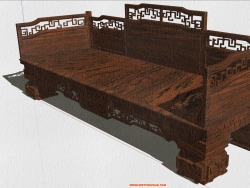 中式家具，罗汉床，瑶琴